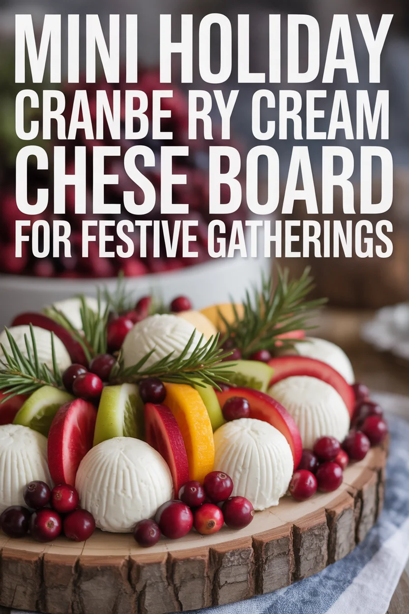 Mini Holiday Cranberry Cream Cheese Board for Festive Gatherings
