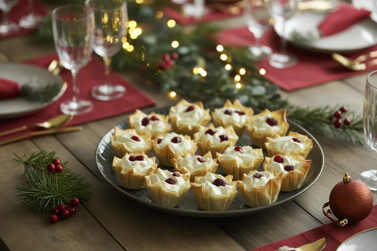 Cream Cheese Cranberry Phyllo Cups