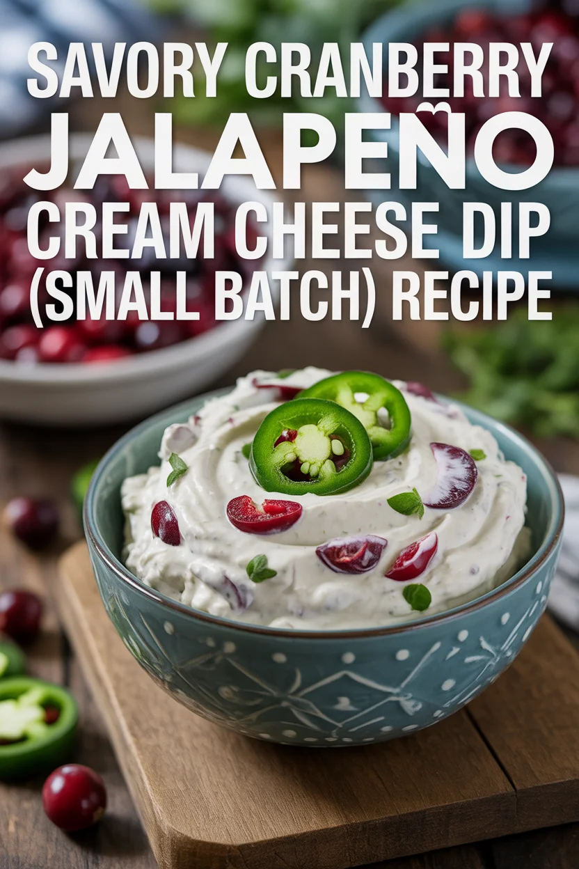 Cranberry Jalape&ntilde;o Cream Cheese Dip (Small Batch)