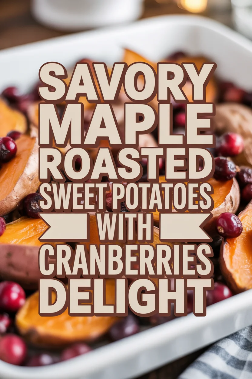 Savory Maple Roasted Sweet Potatoes with Cranberries Delight