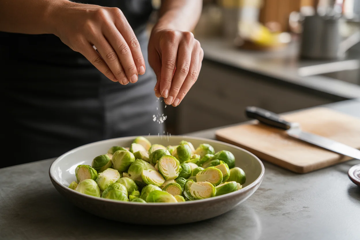Maple Glazed Brussels Sprouts with Feta