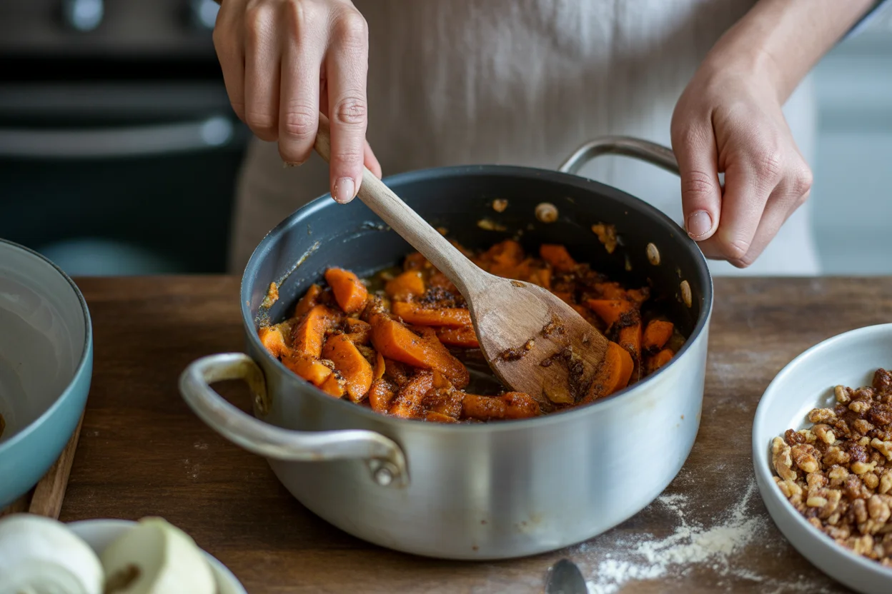 Caramelized Carrots with Walnut Crumble