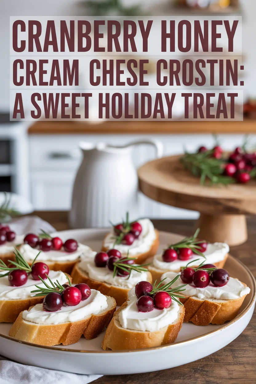 Cranberry Honey Cream Cheese Crostini: A Sweet Holiday Treat