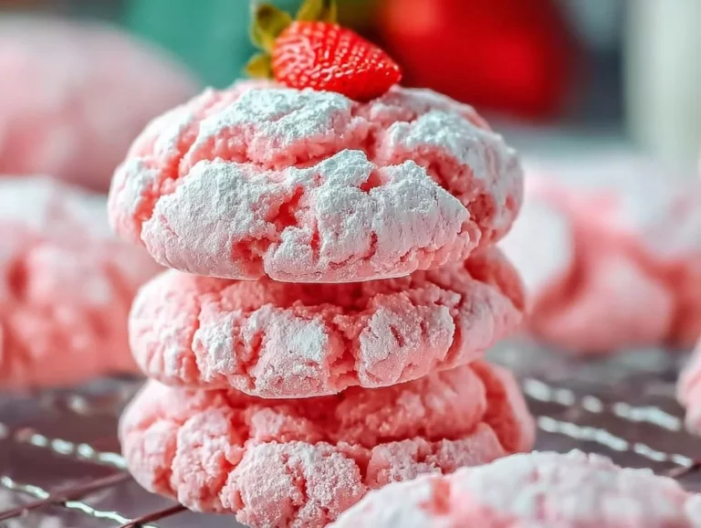 4-Ingredient Strawberry Cool Whip Cookies on a plate, ready to be enjoyed.