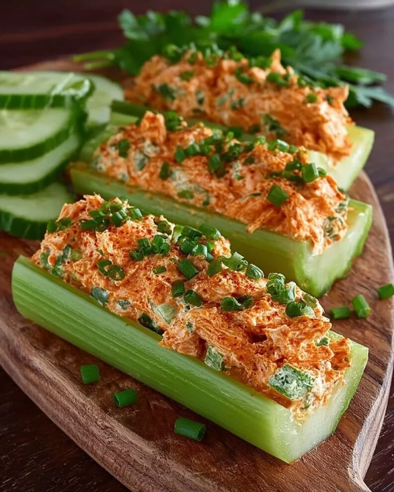 Buffalo chicken celery sticks served on a plate with dipping sauce