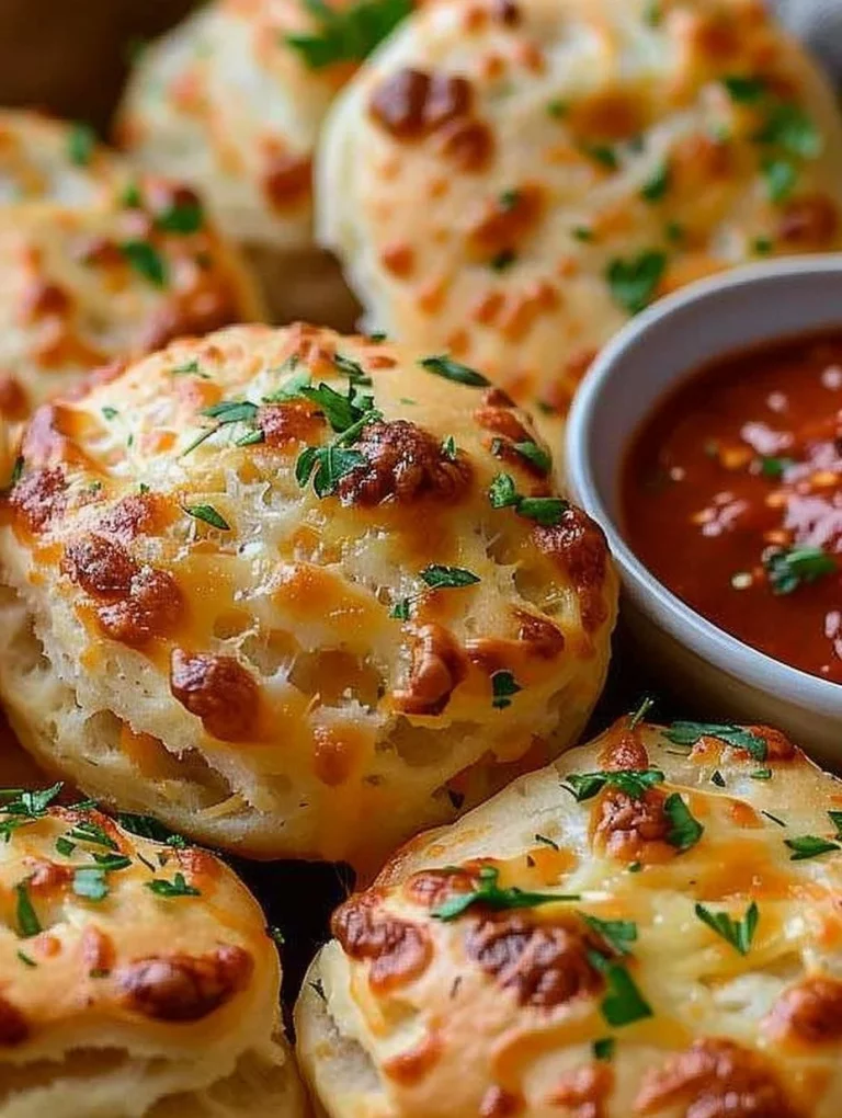 Cheesy biscuit bombs, a savory treat filled with cheese and baked to perfection.