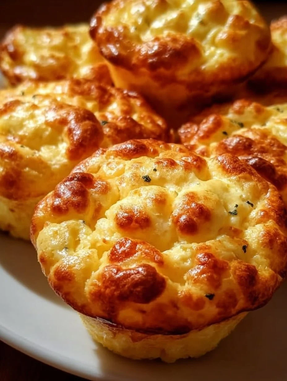 Cheesy oven-baked egg bites served on a plate