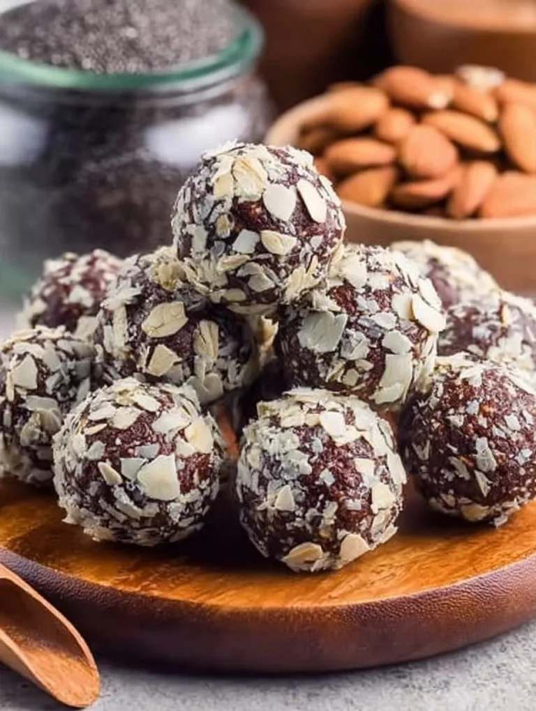 Delicious chocolate almond bites ready to satisfy your sweet cravings.
