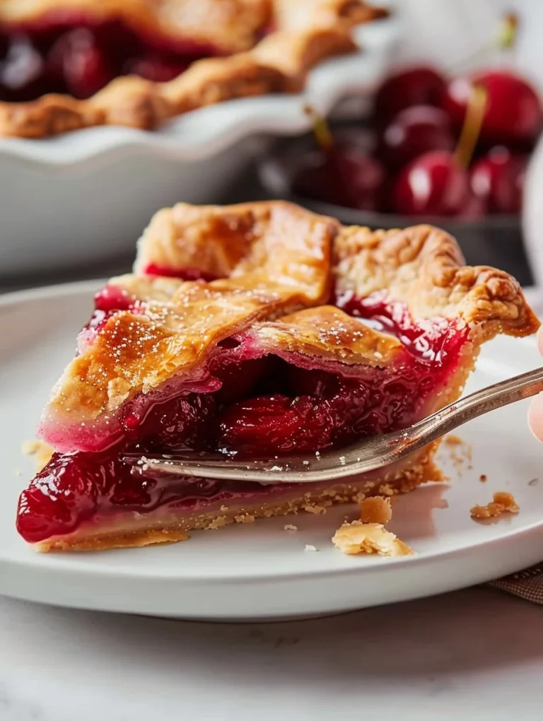 Freshly baked cranberry apple pie with a golden crust and colorful filling