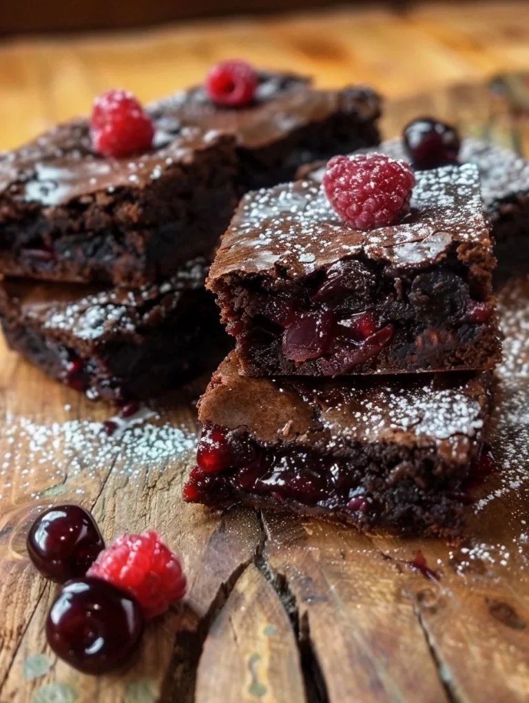 Delicious Cranberry-Orange Brownies with a rich chocolate flavor and fruity topping