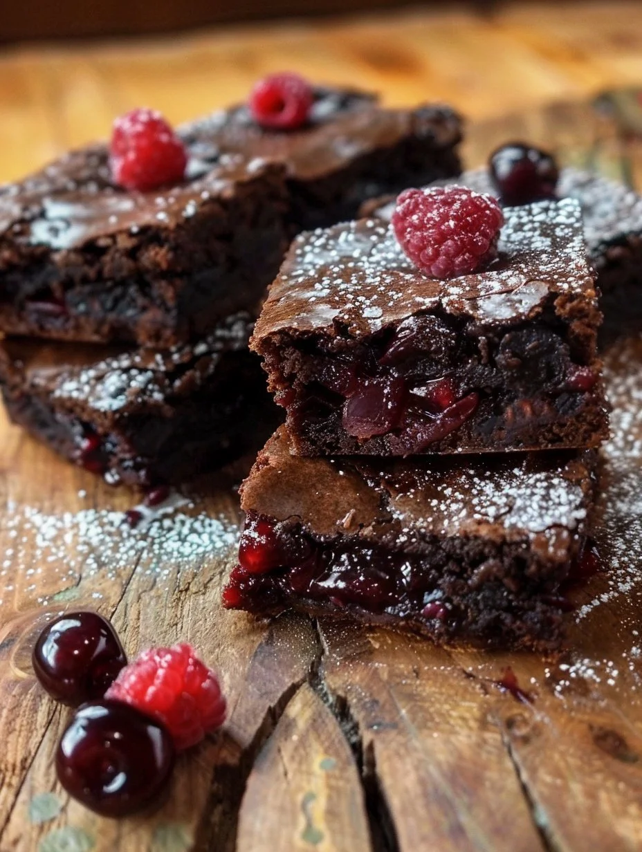 Delicious Cranberry-Orange Brownies with a rich chocolate flavor and fruity topping