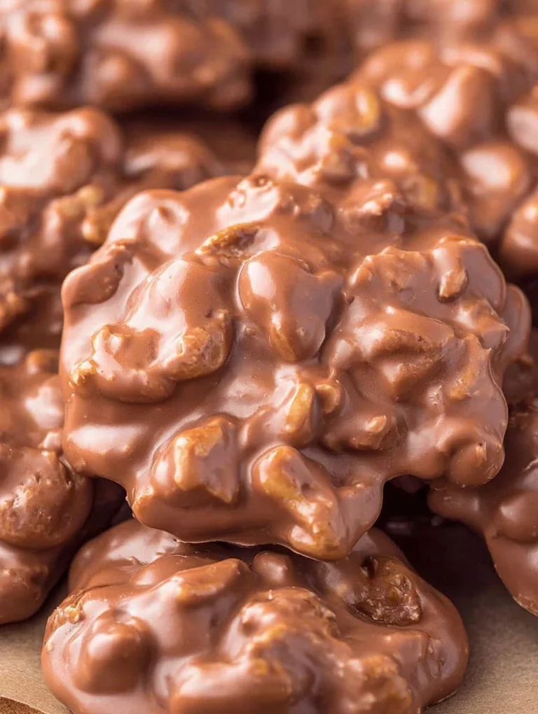 Delicious homemade Crockpot Candy made with chocolate and nuts in a slow cooker.