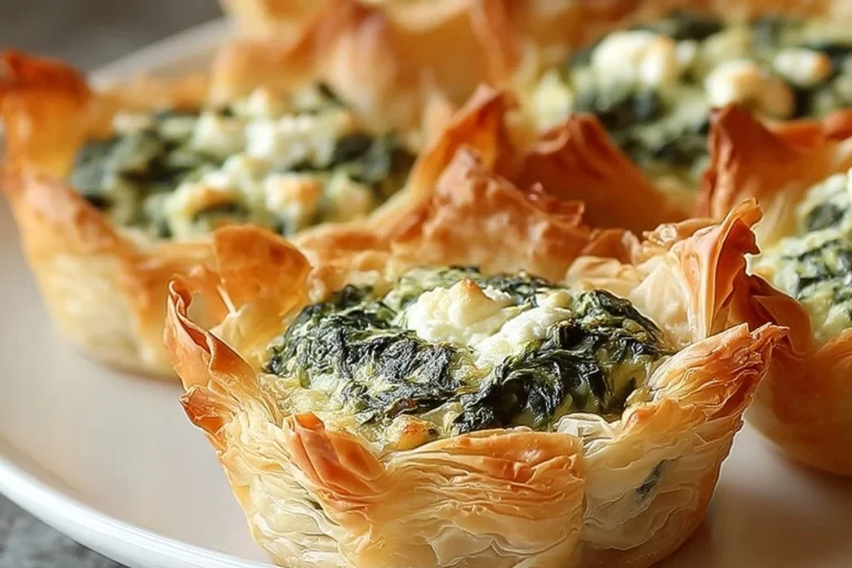 Spinach and artichoke dip cups served on a platter for an appetizer