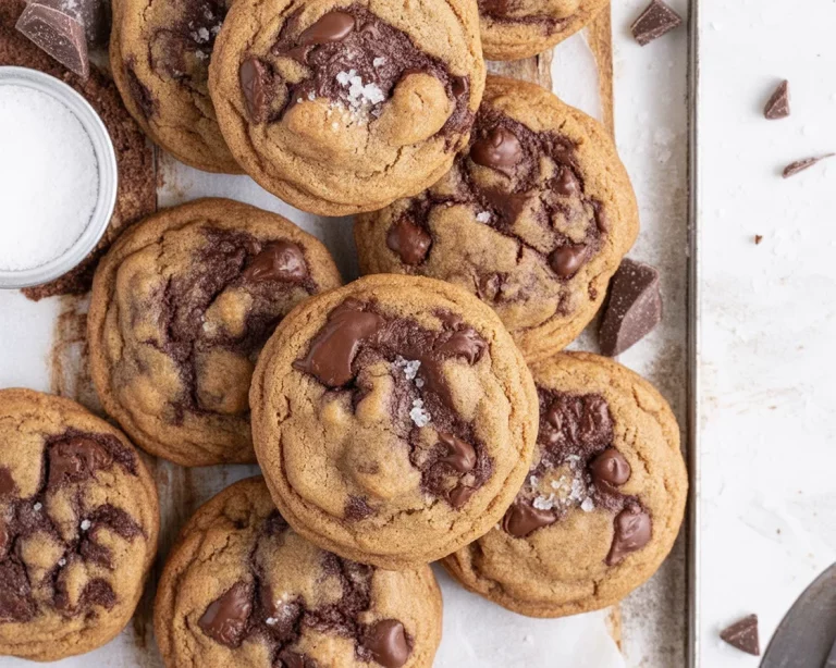 Delicious small batch brown butter chocolate chip cookies with crispy edges and melty chocolate.