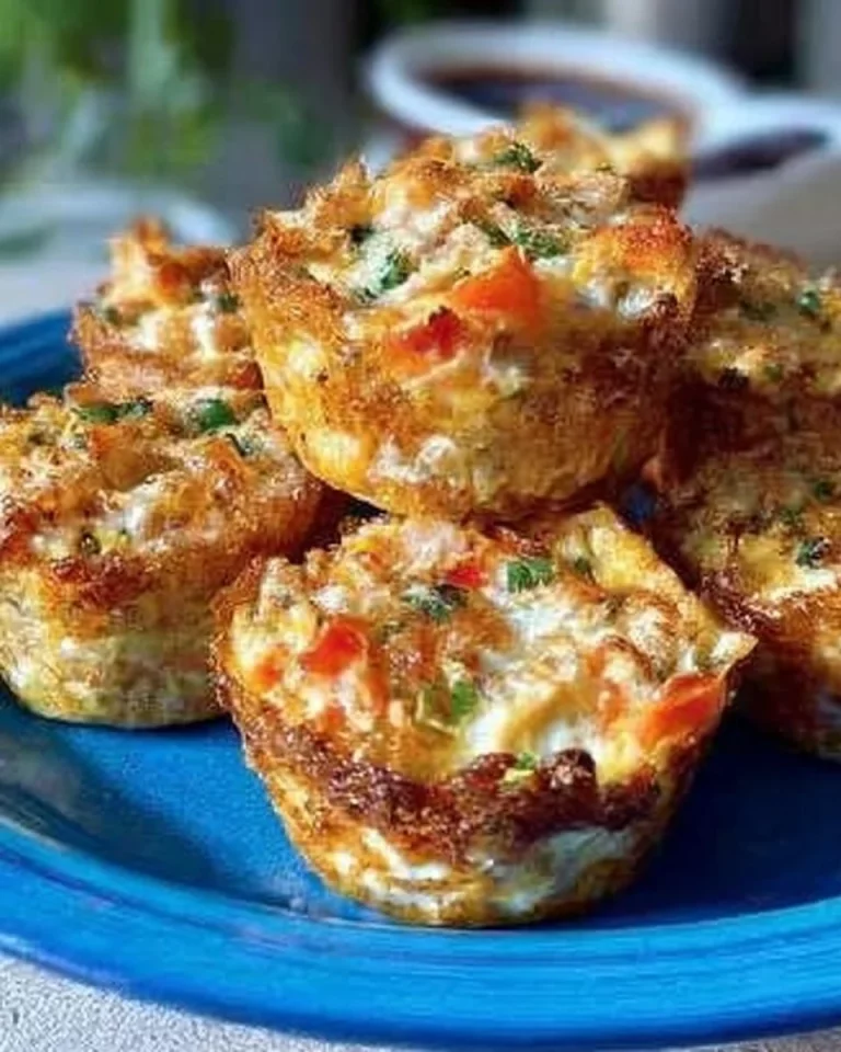 Easy Cheesy Cauliflower Muffins low carb recipe with cheese and cauliflower