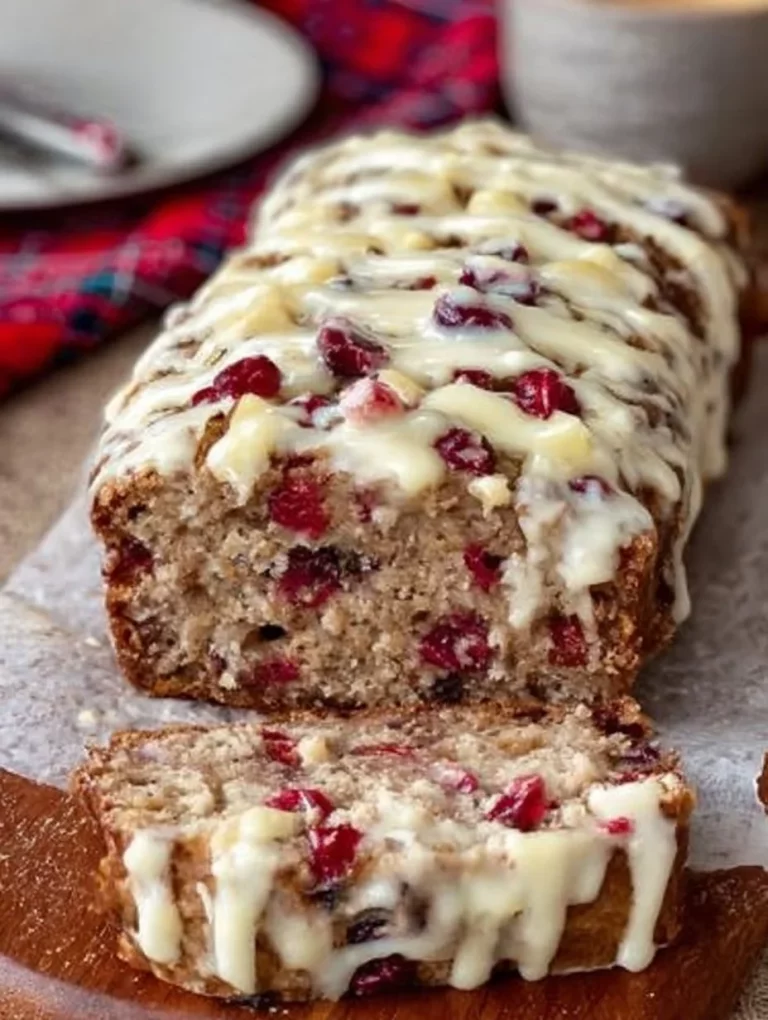 Easy low carb keto cranberry cottage cheese bread fresh out of the oven