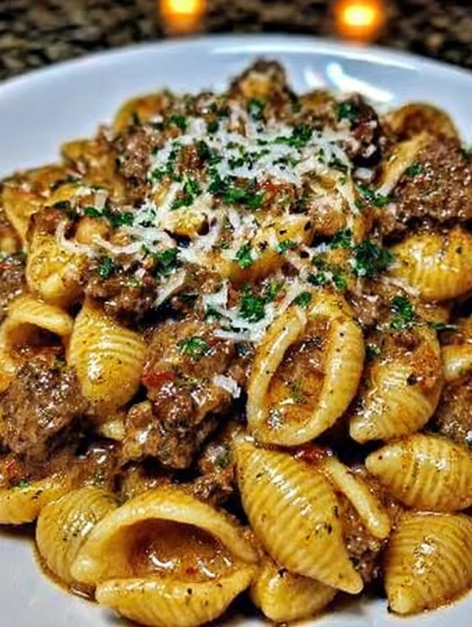 Delicious Garlic Butter Steak Bites served with creamy Parmesan shells