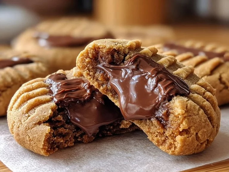 Healthy peanut butter cookies with Greek yogurt and chocolate fudge