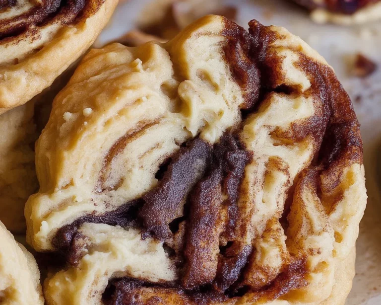 Delicious Small Batch Cinnamon Roll Cookies topped with sweet vanilla glaze.