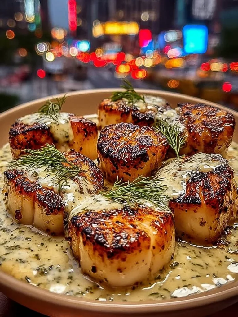 Lemon Dill Fish Bites served with creamy tartar sauce on a plate