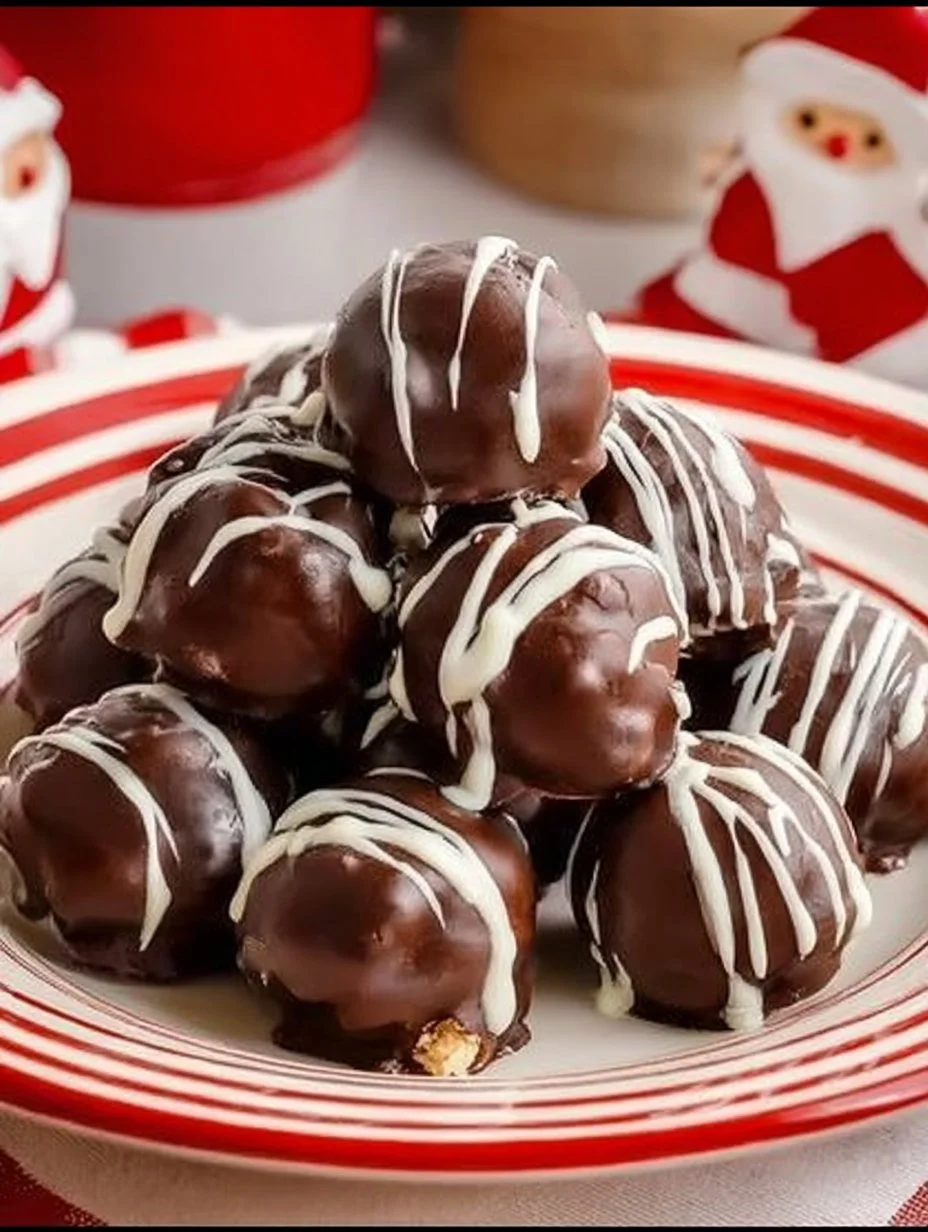 Delicious homemade Oreo Truffles on a white plate