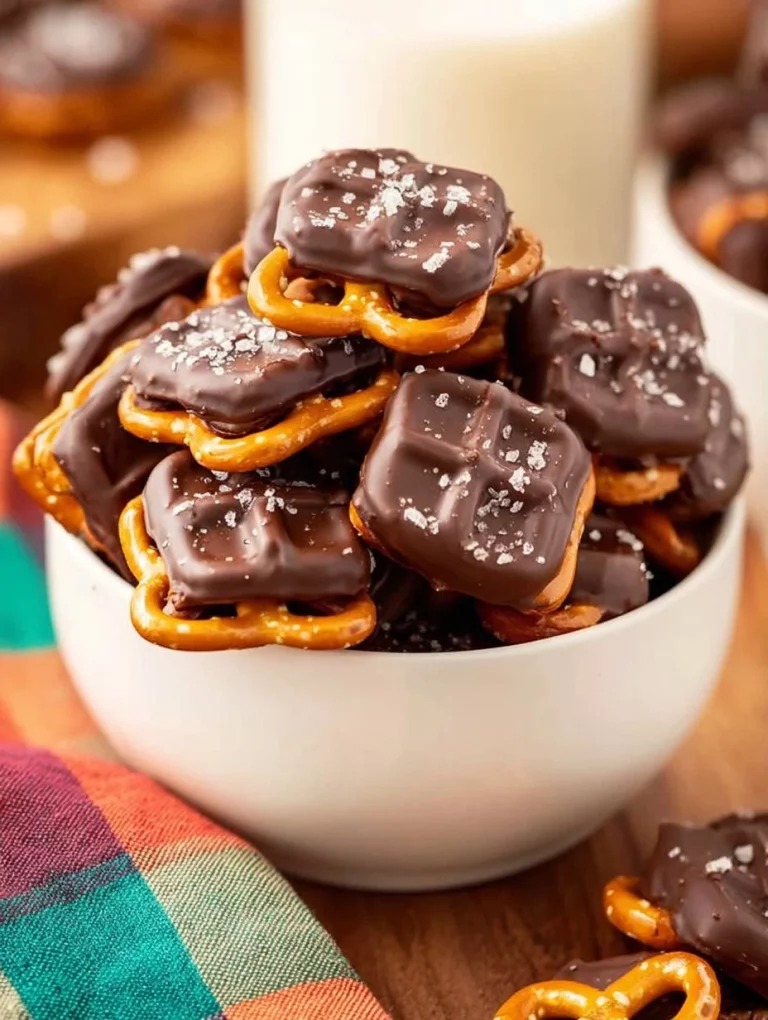 Delicious Peanut Butter Pretzel Bites with a sweet and salty flavor