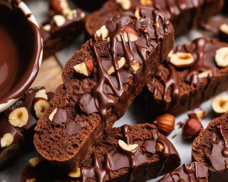 Small Batch Chocolate Hazelnut Biscotti - Perfect recipe for coffee lovers.