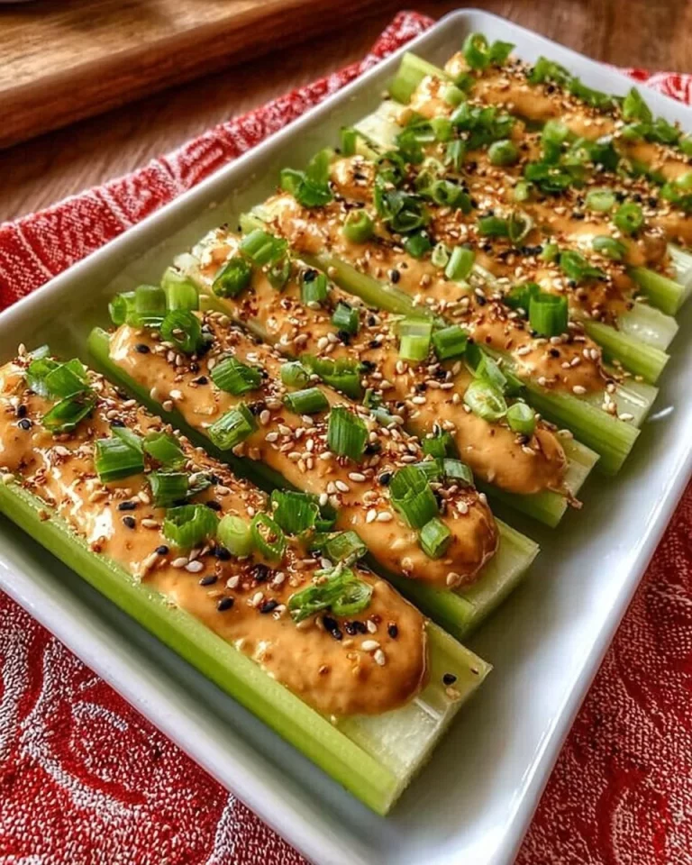 Delicious stuffed celery boats filled with cream cheese and herbs