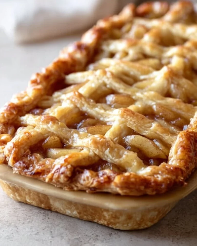 Delicious homemade Apple Slab Pie with a golden crust and fresh apples