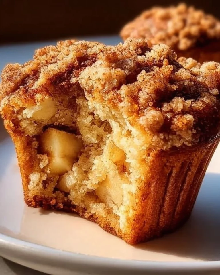 Freshly baked Canadian Apple Cinnamon Streusel Muffins on a cooling rack