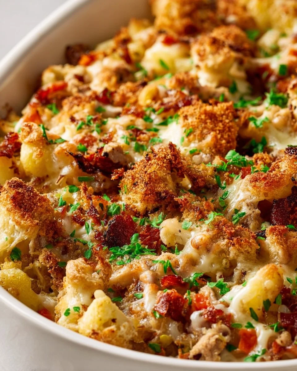 Hearty Canadian Cozy Chicken Casserole ready to enjoy