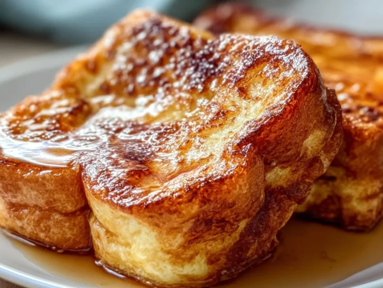 Delicious Canadian Hawaiian Roll French Toast topped with syrup and berries