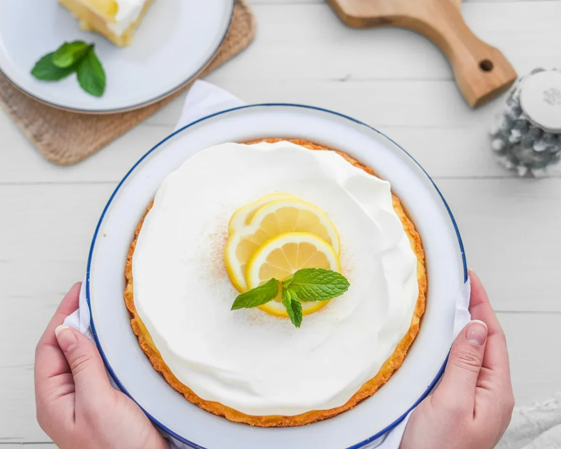 Classic Lemon Icebox Pie with homemade graham cracker crust and creamy filling
