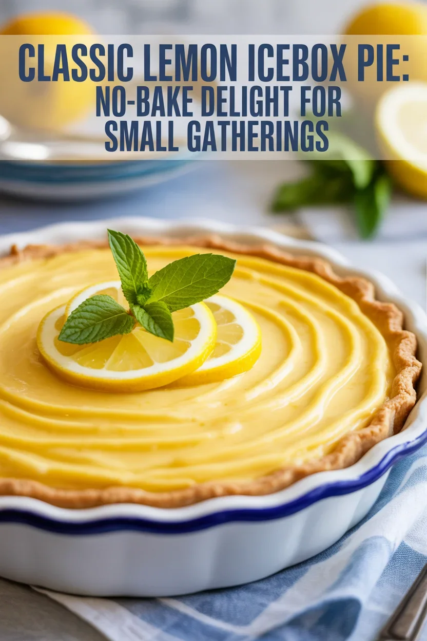 Classic Lemon Icebox Pie: No-Bake Delight for Small Gatherings