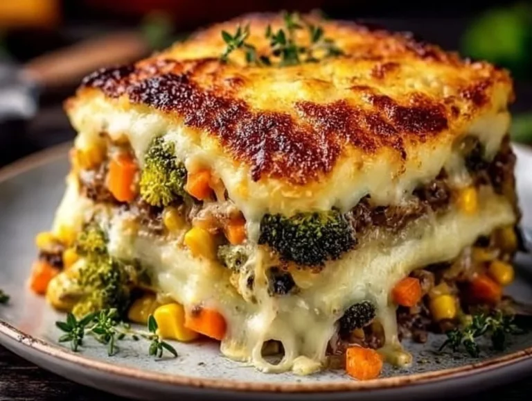 Cozy Canadian cheesy vegetable bake with fresh veggies and melted cheese