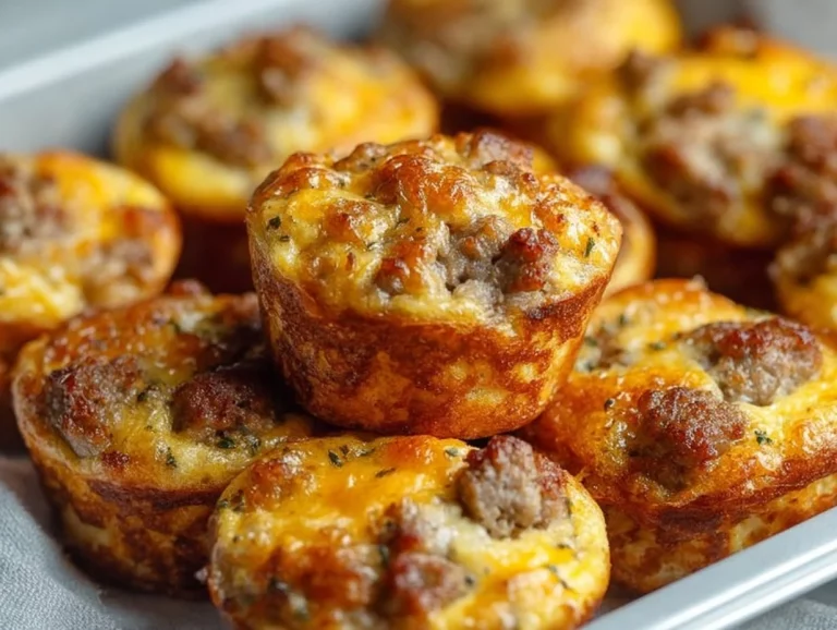 High-protein pancake sausage mini muffins for a healthy breakfast