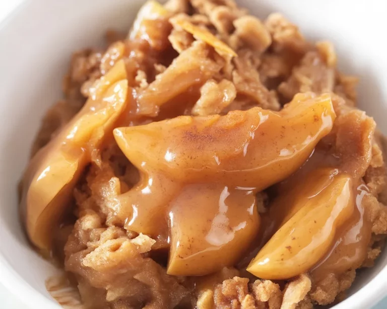 Delicious Old-Fashioned Apple Crisp (For Two) with buttery oat topping and fresh apples.