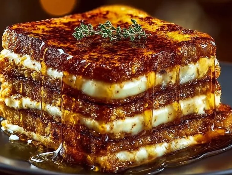Delicious Crème Brûlée French Toast with a caramelized sugar top