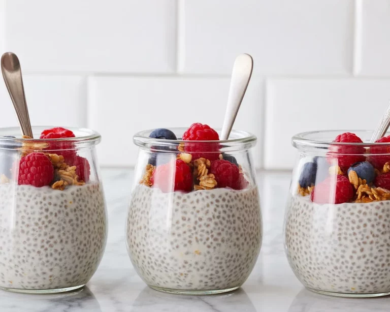 Healthy Chia Seed Pudding for Weight Loss made with almond milk and chia seeds.