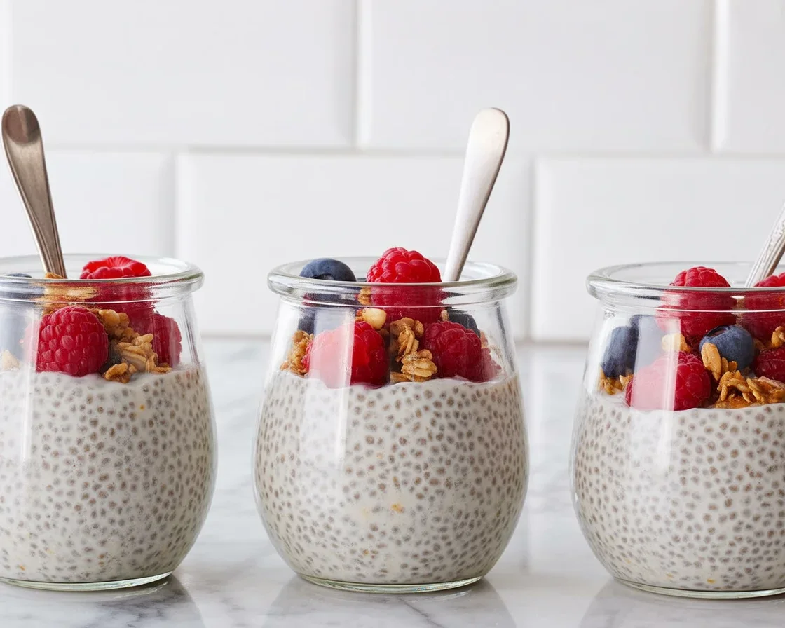 Healthy Chia Seed Pudding for Weight Loss made with almond milk and chia seeds.