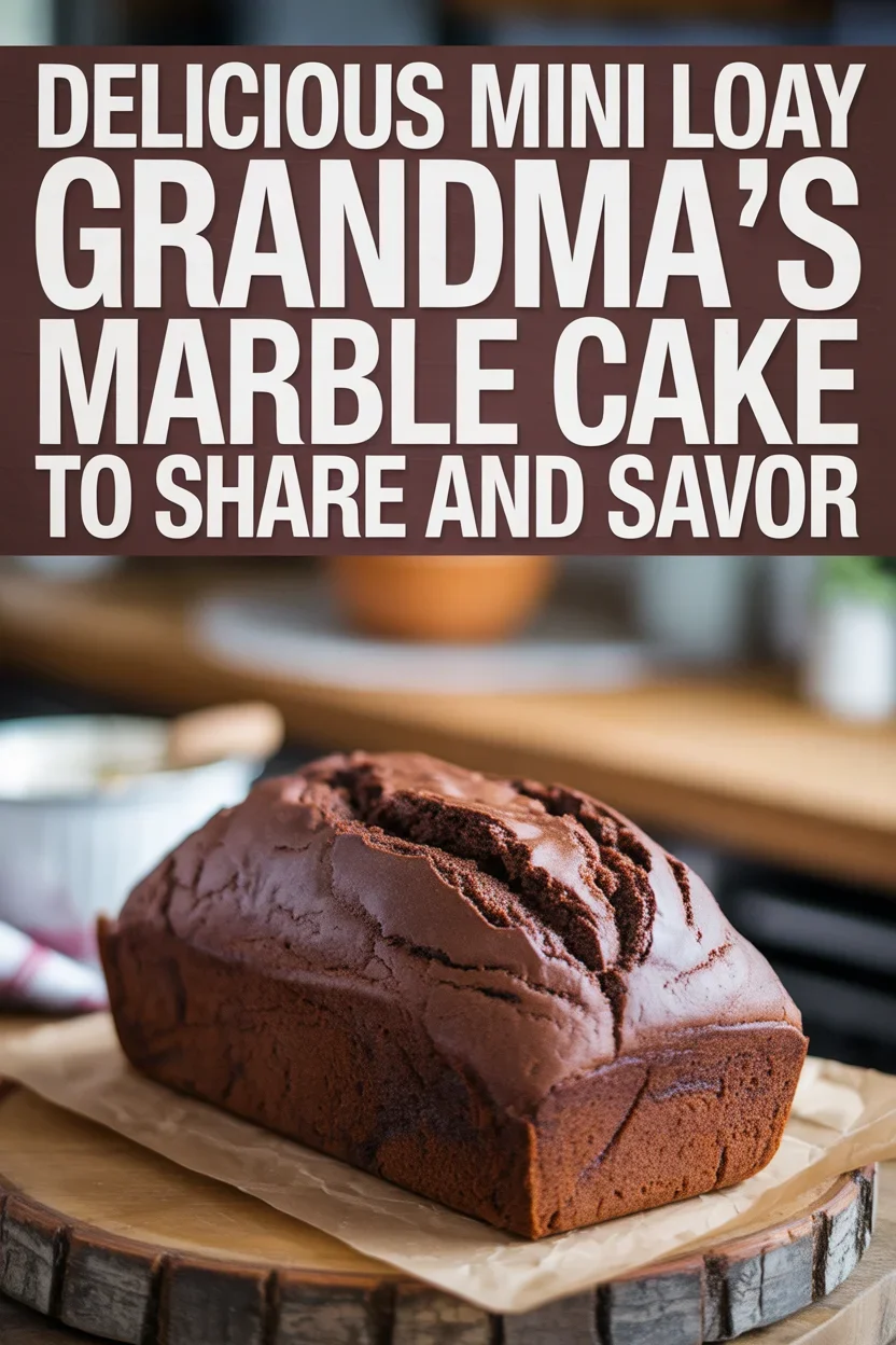 Delicious Mini Loaf Grandma&rsquo;s Marble Cake to Share and Savor