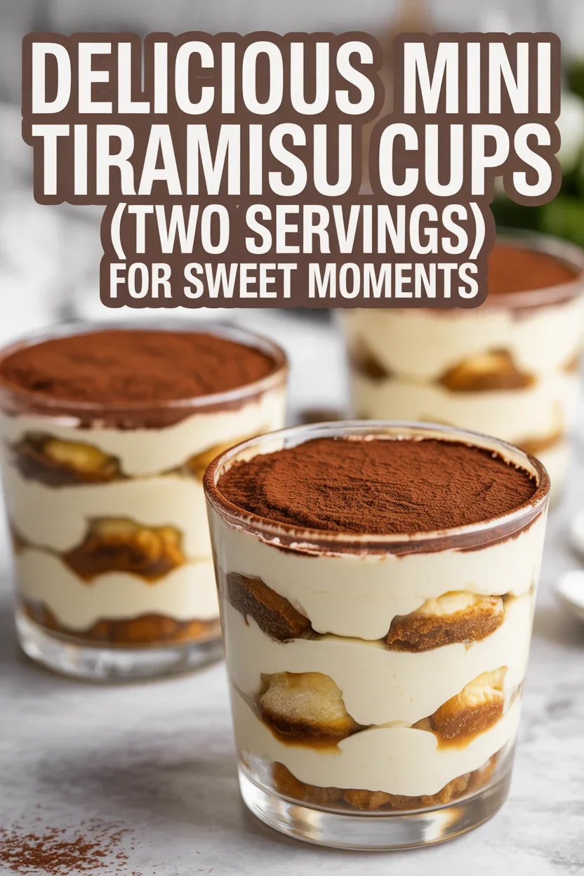 Delicious Mini Tiramisu Cups (Two Servings) for Sweet Moments