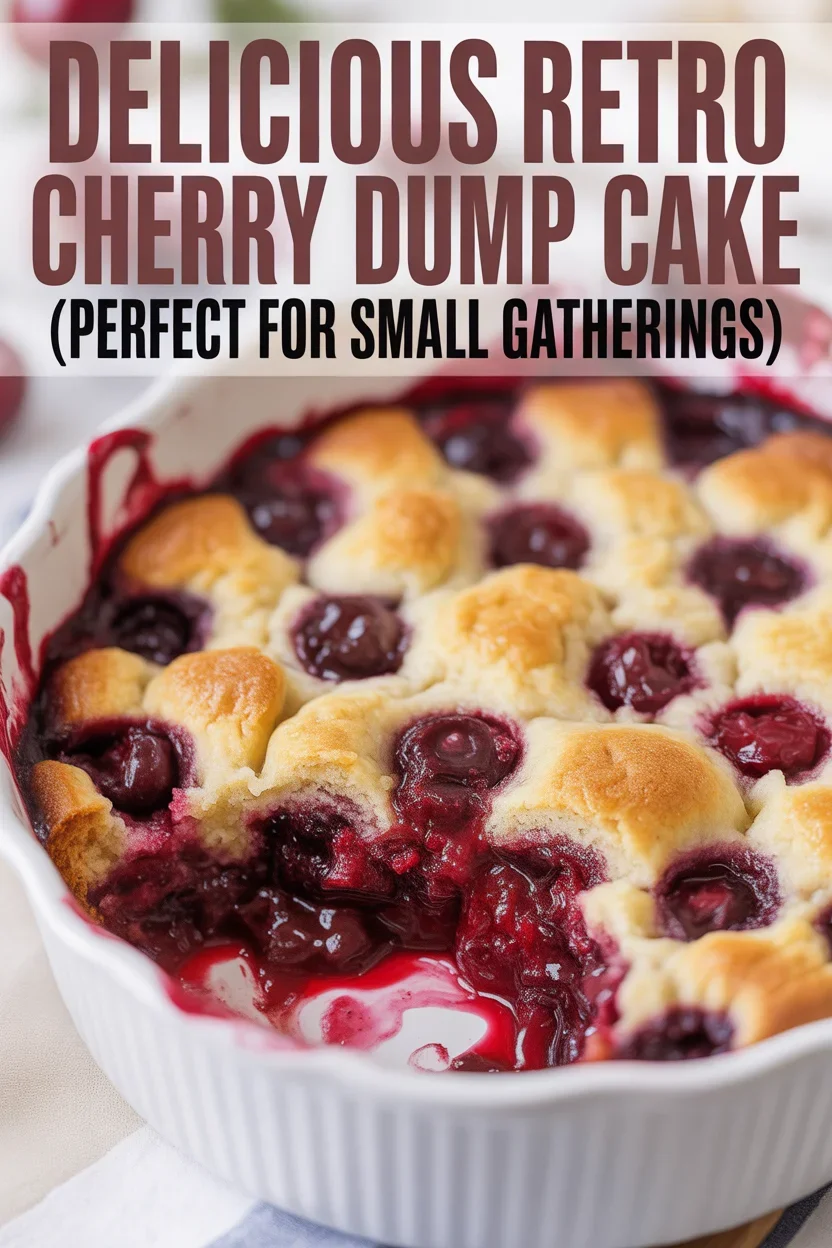 Delicious Retro Cherry Dump Cake (Perfect for Small Gatherings)
