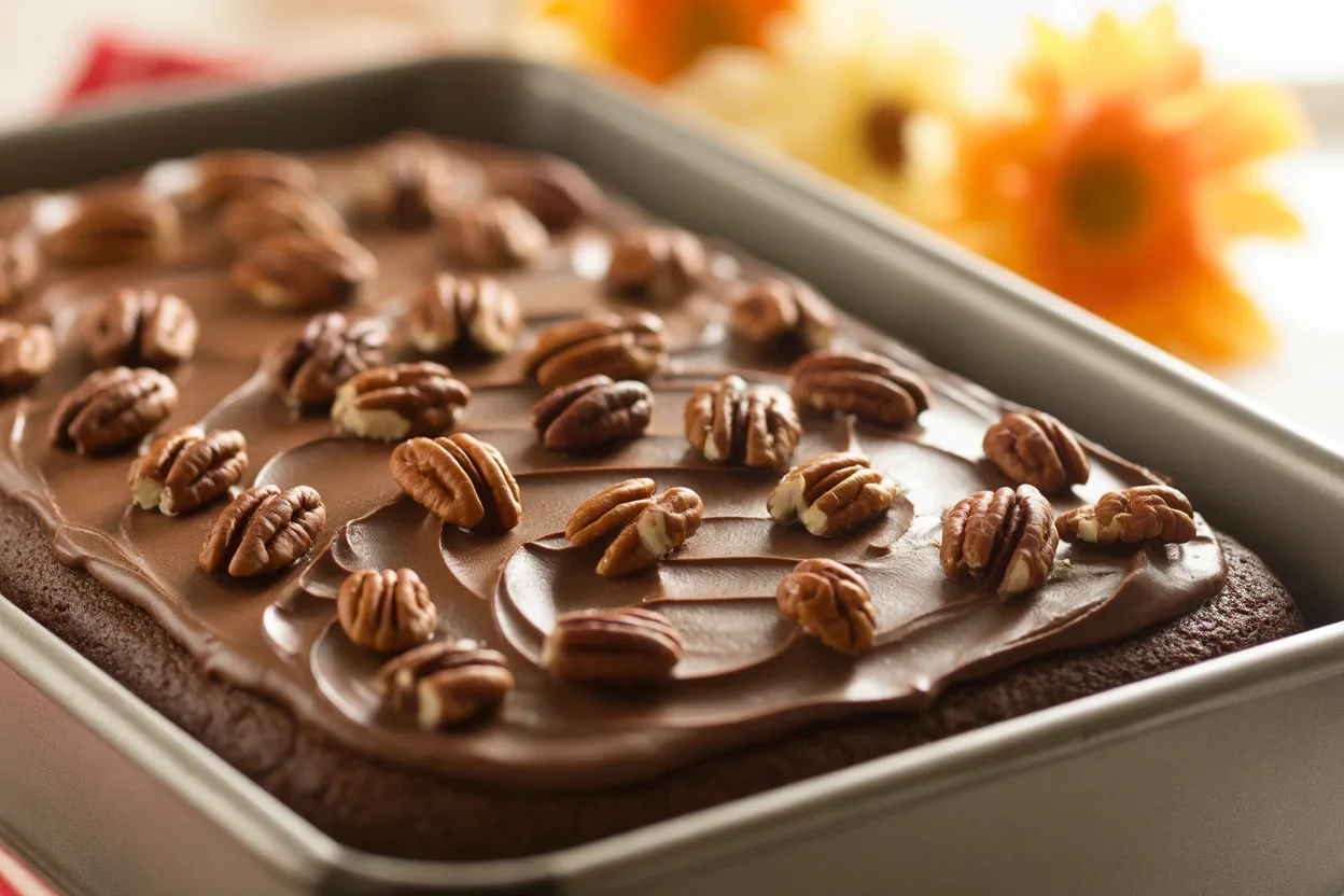 Delicious Retro Chocolate Sheet Cake (Small Pan Version) Recipe