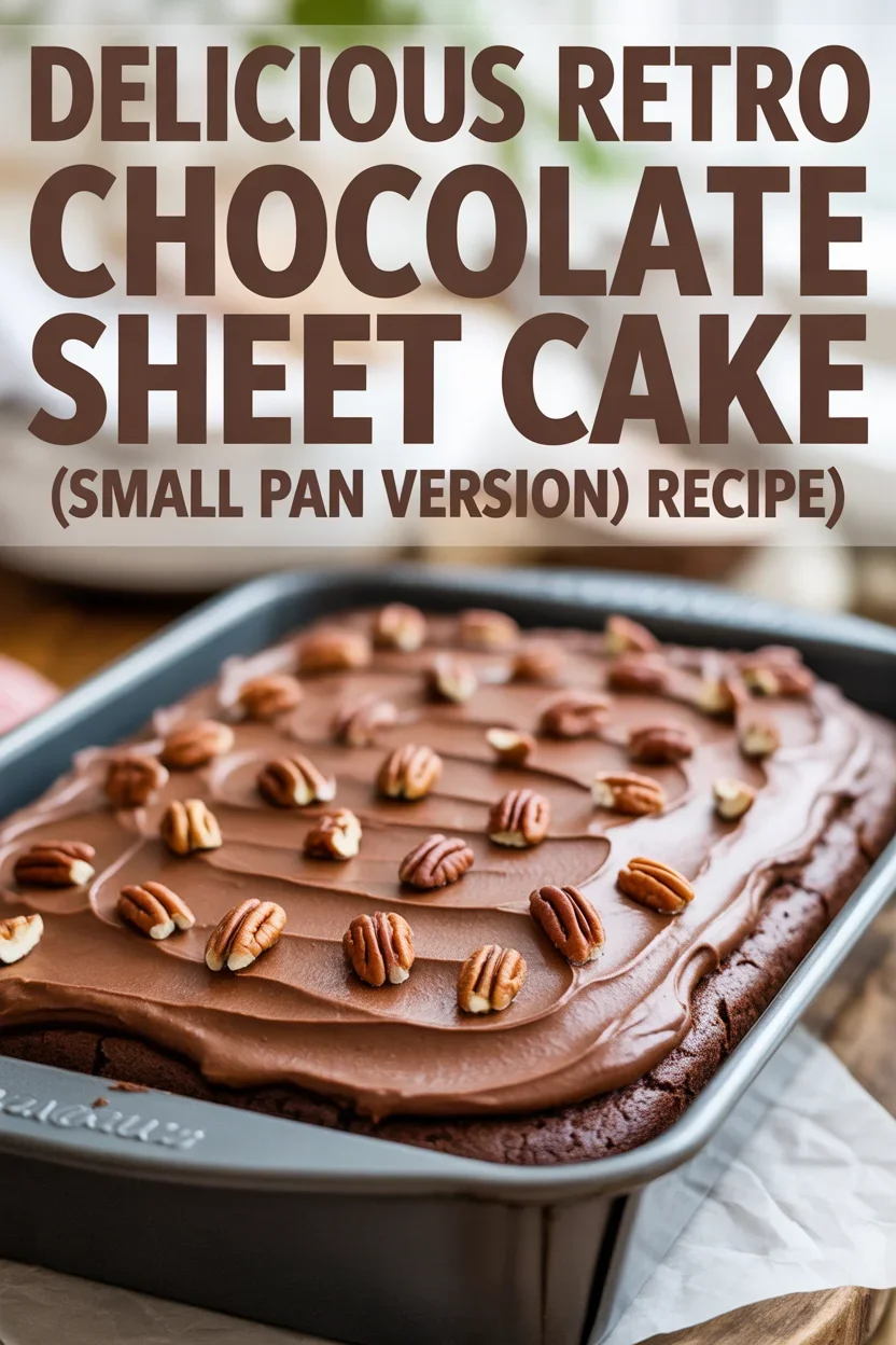 Retro Chocolate Sheet Cake (Small Pan Version)