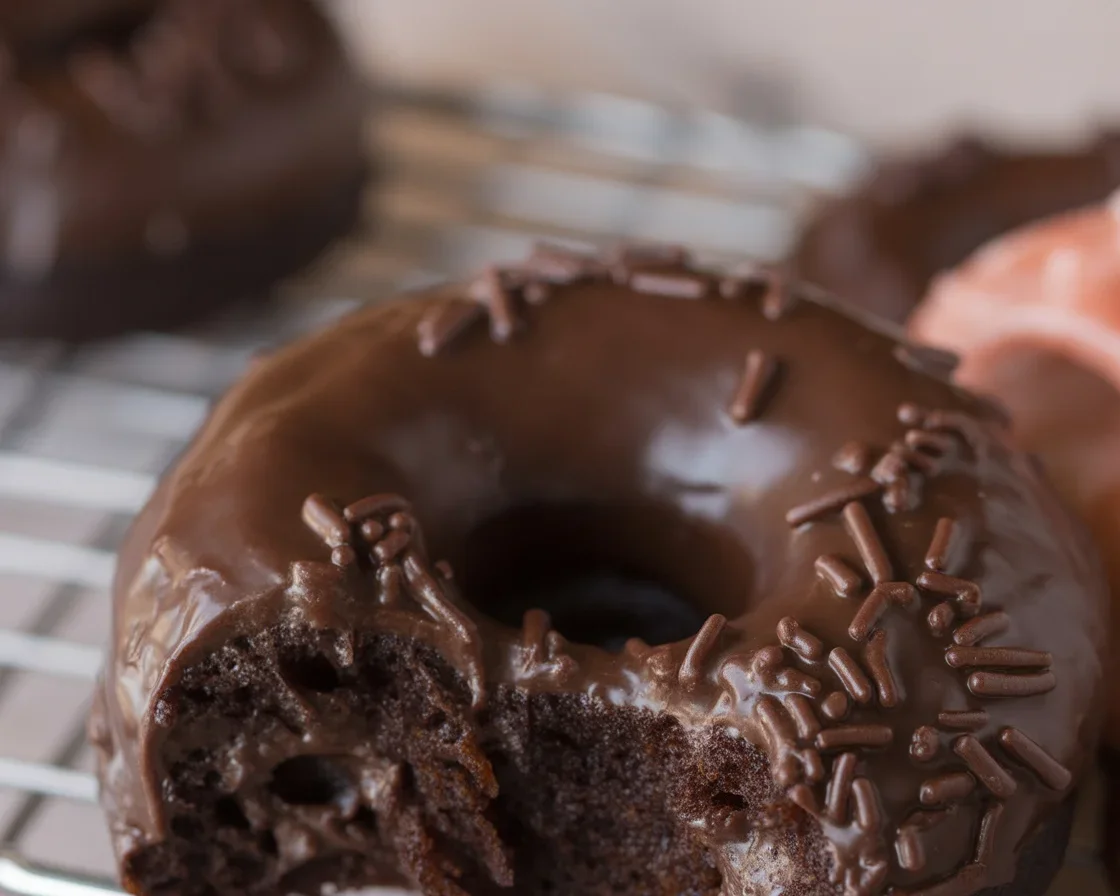 Small Batch Chocolate Donut Muffins baked, not fried, perfect for a sweet treat.