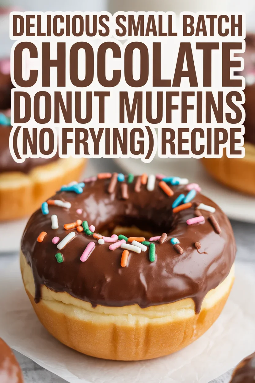 Delicious Small Batch Chocolate Donut Muffins (No Frying) Recipe