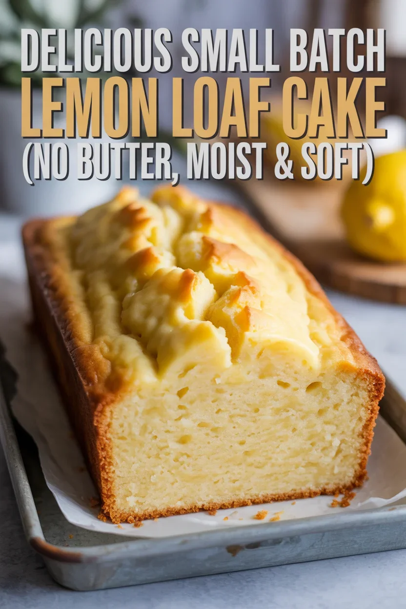 Small Batch Lemon Loaf Cake (No Butter, Moist & Soft)