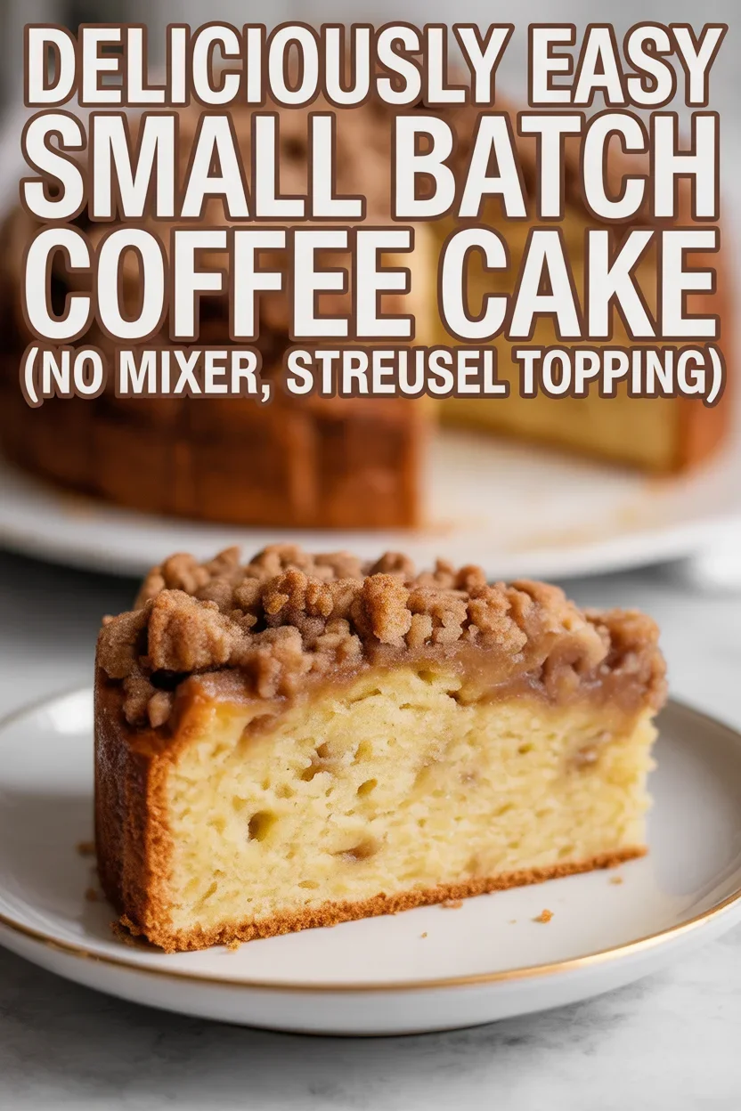 Deliciously Easy Small Batch Coffee Cake (No Mixer, Streusel Topping)