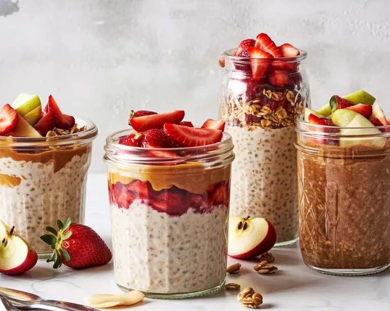 Chia Pudding with Oats topped with fresh fruits and nuts for a healthy breakfast.
